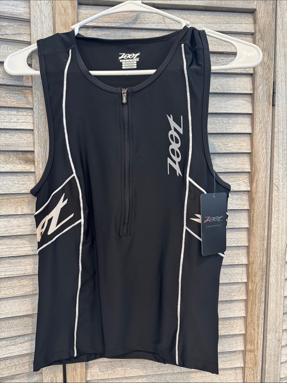 Zoot Black Triathlon Singlet with White Accents